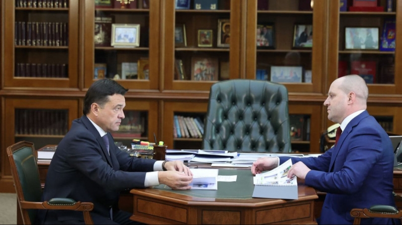 Андрей Воробьев провел рабочую встречу с главой городского округа Ивантеевка